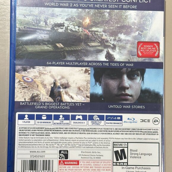 GREAT DEAL! Barely used BATTLEFIELD V for PS4 - Playstation game disc! - Picture 3 of 3